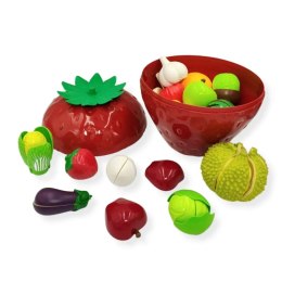 Truskawka - zabawki do krojenia owoce warzywa 26 el. - Jinkee 3+