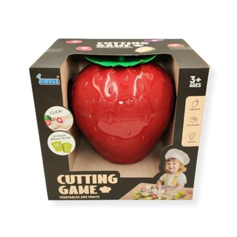 Truskawka - zabawki do krojenia owoce warzywa 26 el. - Jinkee 3+