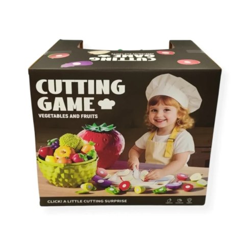 Truskawka - zabawki do krojenia owoce warzywa 26 el. - Jinkee 3+