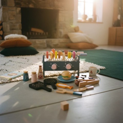 Drewniany grill BBQ z akcesoriami 35 el. - Kabi 3+