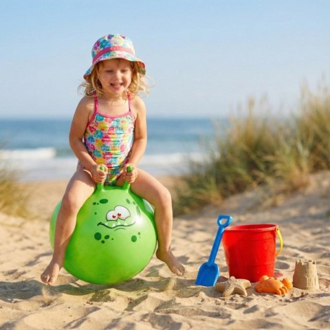 PIŁKA DO SKAKANIA Z ROGAMI 45CM ZIELONA