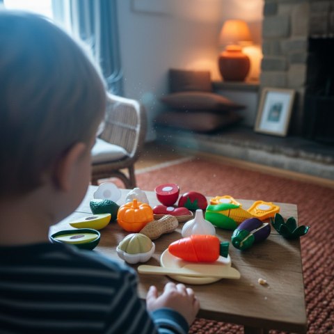 Warzywa do krojenia dla dzieci 12 el. z deską - Jinkee 3+