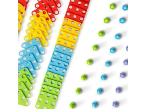 Edukacyjna Układanka,Puzzle,Klocki Kreatywna Mozaika, Wkrętarka 151 EL