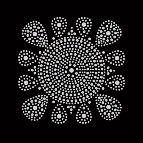 Malowanie kropkami 4 kolory Mandale