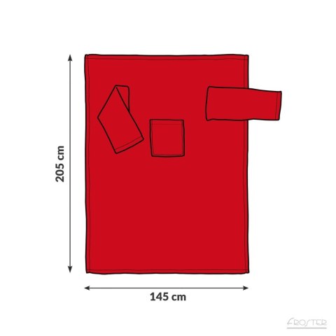 Kocyko - Szlafrok Czerwony ciepły koc z rękawami
