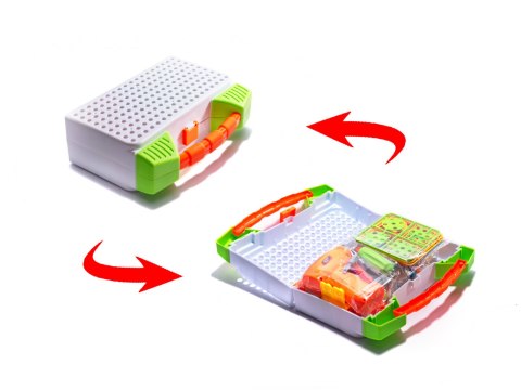 Wkrętarka wiertarka śrubki klocki konstrukcyjne zestaw majsterkowicza walizka 181 elementów