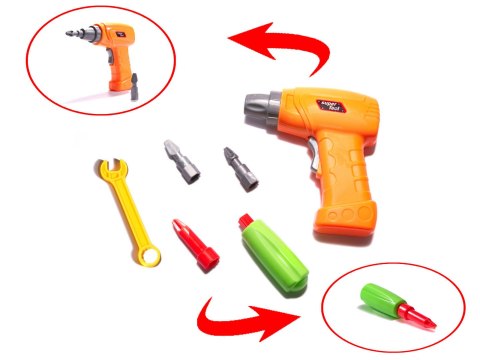 Wkrętarka wiertarka śrubki klocki konstrukcyjne zestaw majsterkowicza walizka 181 elementów