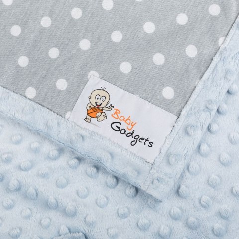 Kocyk zimowy Miętowy minky gruby koc z rękawkami