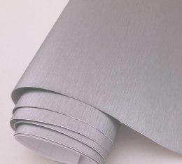 Folia okleina rolka aluminium imitująca metal metalic szczotkowana szara 1,52x30m