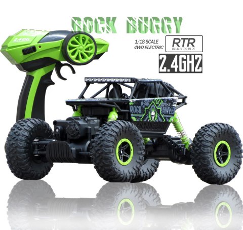 Samochód zdalnie sterowany na pilota RC Rock Crawler HB 2,4GHz 1:18 zielony