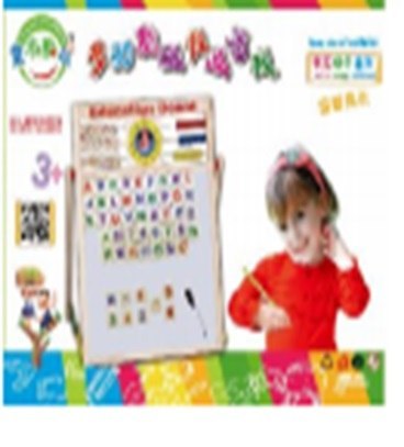 Tablica magnetyczna kredowa dwustronna drewniana zegar 42x32,5cm