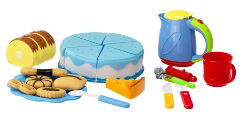 Tort urodzinowy do krojenia na rzepy kuchnia 80 elementów niebieski