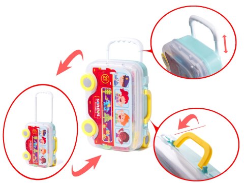 Wkrętarka wiertarka śrubki klocki konstrukcyjne zestaw majsterkowicza walizka 258 elementów