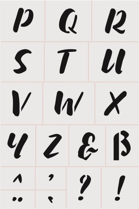 2 Szablony 30x20 cm Alfabet 4