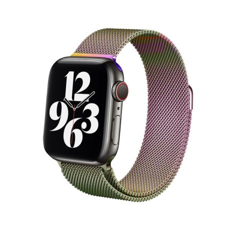 Crong Milano Steel - Pasek ze stali nierdzewnej do Apple Watch 38/40 mm (opalizujący)