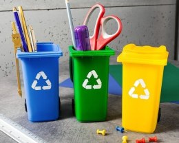 Eko przyborniki BIUROWE KOSZE NA ŚMIECI 3 szt