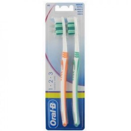 Oral B 1-2-3 Twin Toothbrush szczoteczka do zębów 2 szt.