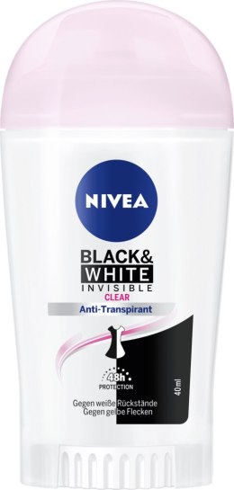 Nivea Invisible Black & White Clear 40 ml sztyft