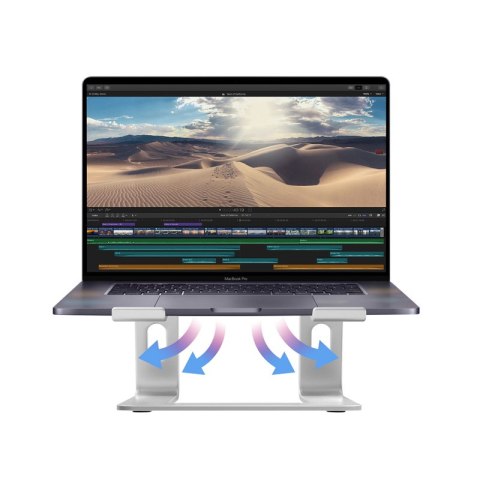 Crong AluBench - Aluminiowy stojak pod laptopa (srebrny)