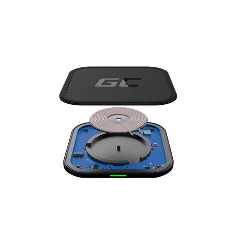 Green Cell AirJuice - Ładowarka bezprzewodowa 15W z funkcją szybkiego ładowania i certyfikatem Qi