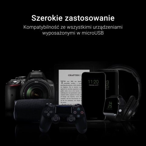 Green Cell GCmatte - Kabel Przewód Micro USB 25 cm z obsługą szybkiego ładowania