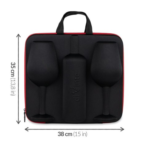 Etui na butelkę + 2 kieliszki do wina xxl podróżne