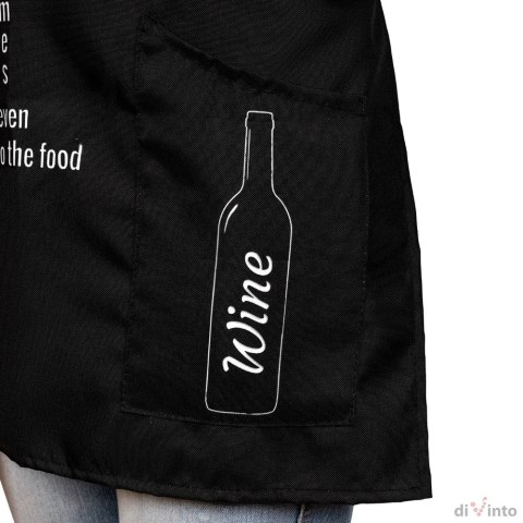 Fartuszek dla gotującej KOBIETY gotuję z winem