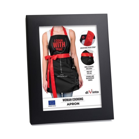 Fartuszek dla gotującej KOBIETY gotuję z winem