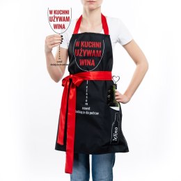 Fartuszek dla gotującej KOBIETY gotuję z winem