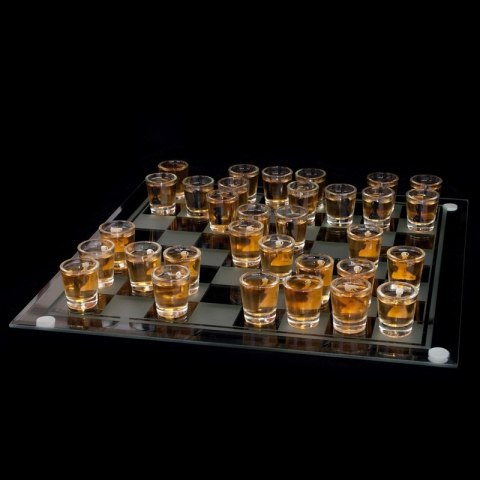 Imprezowe Szachy Deluxe z kieliszkami gra impreza