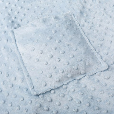 Kocyk zimowy Błękitny minky gruby koc z rękawkami