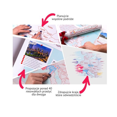 Mapa Zdrapka dla Dwojga Pary plakat Europa w tubie