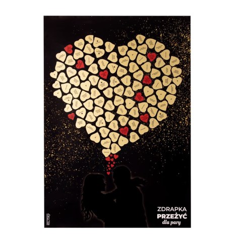 Zdrapka Przeżyć dla Pary plakat bucket list mapa