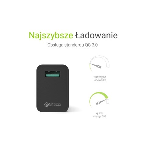 Green Cell - Ładowarka sieciowa USB z funkcją szybkiego ładowania QC 3.0