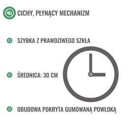 Zegar Piłkarza ścienny na ścianę cichy mechanizm