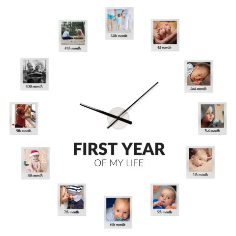 Zegar z ramkami na zdjęcia naklejany ścienny ramki