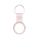 PURO ICON Case - Silikonowy brelok do Apple AirTag (piaskowy róż)