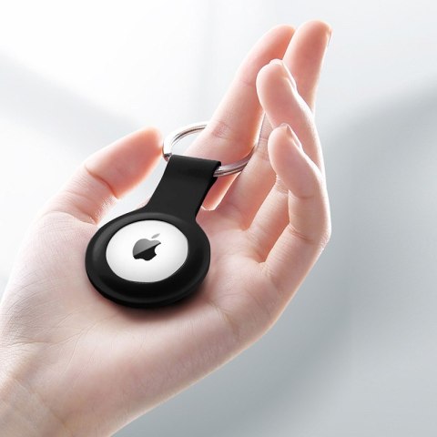 Crong Silicone Case with Key Ring - Brelok do Apple AirTag (czarny)