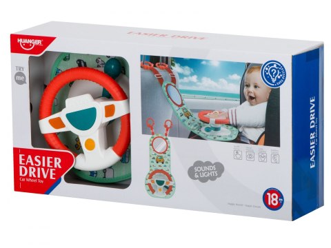 Kierownica dla dzieci do samochodu auta mata interaktywna dźwięki światła LED