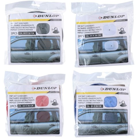 Dunlop - Roleta / osłona przeciwsłoneczna do samochodu 2szt (Biały)