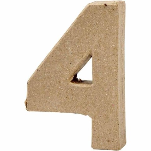 Cyfra 4 z papier-mache H: 10 cm
