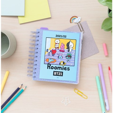 Line Friends BT21 - Kalendarz / Planner szkolny 2021/2022 (niebieski)