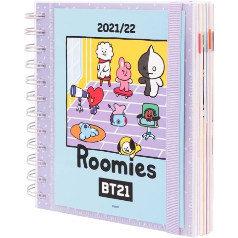 Line Friends BT21 - Kalendarz / Planner szkolny 2021/2022 (niebieski)
