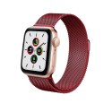 Crong Milano Steel - Pasek ze stali nierdzewnej do Apple Watch 38/40 mm (czerwony)