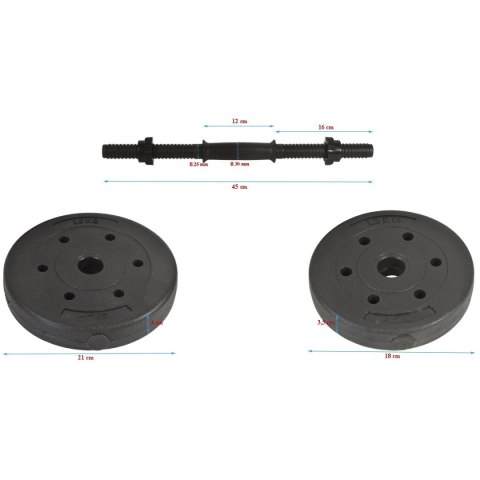 Hantla kompozytowa 16 kg ( 2x8 kg ) Eb Fit