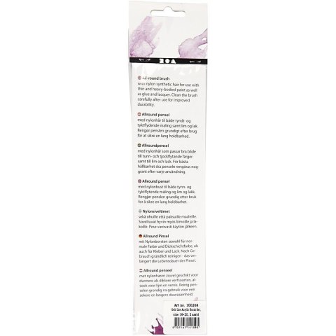 Pędzle Płaskie Syntetyczne 2 rozmiary