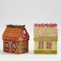 Pudełko Domek z papier-mache H: 10,5 cm