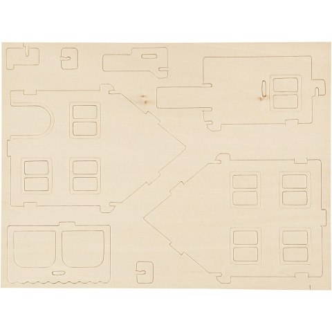 Puzzle 3D drewniane Domek 3