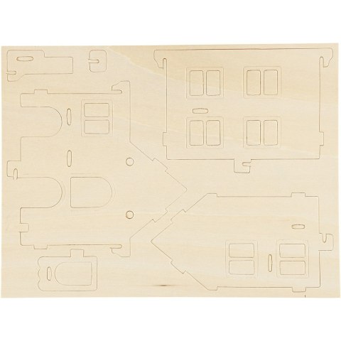 Puzzle 3D drewniane Domek 3