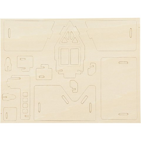 Puzzle 3D drewniane Domek 4